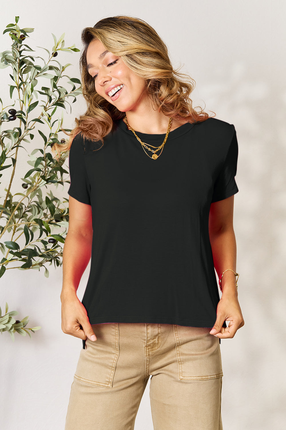 Basic Bae Round Neck Short Sleeve T-Shirt